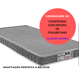 Beliche Seguro - Suporta 100kg/cama com 2 Colchões D20:branco - 6