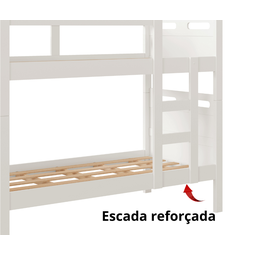 Beliche Seguro - Suporta 100kg/cama com 2 Colchões D20:branco - 5