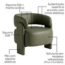 Ver imagem 4 de Poltrona Decorativa Lume Pes Madeira Corano Tca 217 Moll