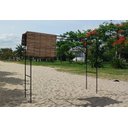 Ver imagem 3 de Kit Gazebo + Esteira de Palha Taboa para Decorar Jardins com Flores, 120cm Portátil e Desmontável