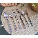 Ver imagem 3 de Jogo Talhares de Mesa Inox Prime Lagoa 18 Peças Garfo, Colher e Faca Churrasco - Yazi