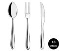 Ver imagem 1 de Jogo Talhares de Mesa Inox Prime Lagoa 18 Peças Garfo, Colher e Faca Churrasco - Yazi
