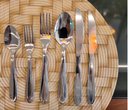 Ver imagem 4 de Jogo Talhares de Mesa Inox Prime Lagoa 18 Peças Garfo, Colher e Faca Churrasco - Yazi