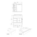 Ver imagem 3 de Gabinete para Banheiro com Cuba e Espelheira Aj Rorato Nápole 1 Porta Nogal