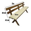 Ver imagem 5 de Conjunto Mesa Madeira Maciça para Churrasco Imbuia + 4 Bancos Estofados Nude