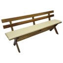 Ver imagem 3 de Conjunto Mesa Madeira Maciça para Churrasco Imbuia + 4 Bancos Estofados Nude