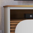Ver imagem 6 de Rack Bancada Jurerê 1.8 com Painel Suspenso Extensivo Leme Freijó Off White Matte - Colibri