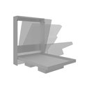 Ver imagem 4 de Cama Dobrável Articulada MultifuncionalCM8016 Branco - Tecno Mobili