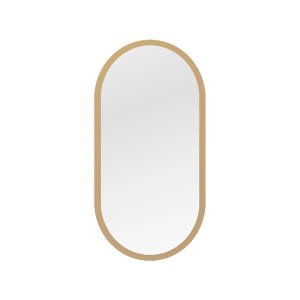 Espelho Oval Decorativo para Sala 90x45cm - Dourado