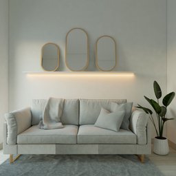 Espelho Oval Decorativo para Sala 90x45cm - Dourado - 6