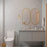 Espelho Oval Decorativo para Sala 90x45cm - Dourado - 5