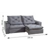 Sofá Retrátil/Reclinável 230cm 3 Lugares Ibiza - 3