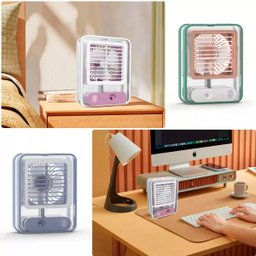 Ventilador Portátil Umidificador - 3 Velocidades - Branco - 12