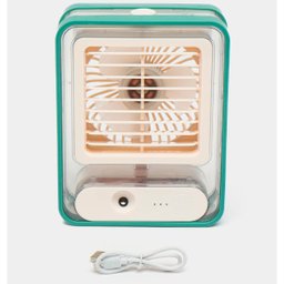Ventilador Portátil Umidificador - 3 Velocidades - Branco - 9