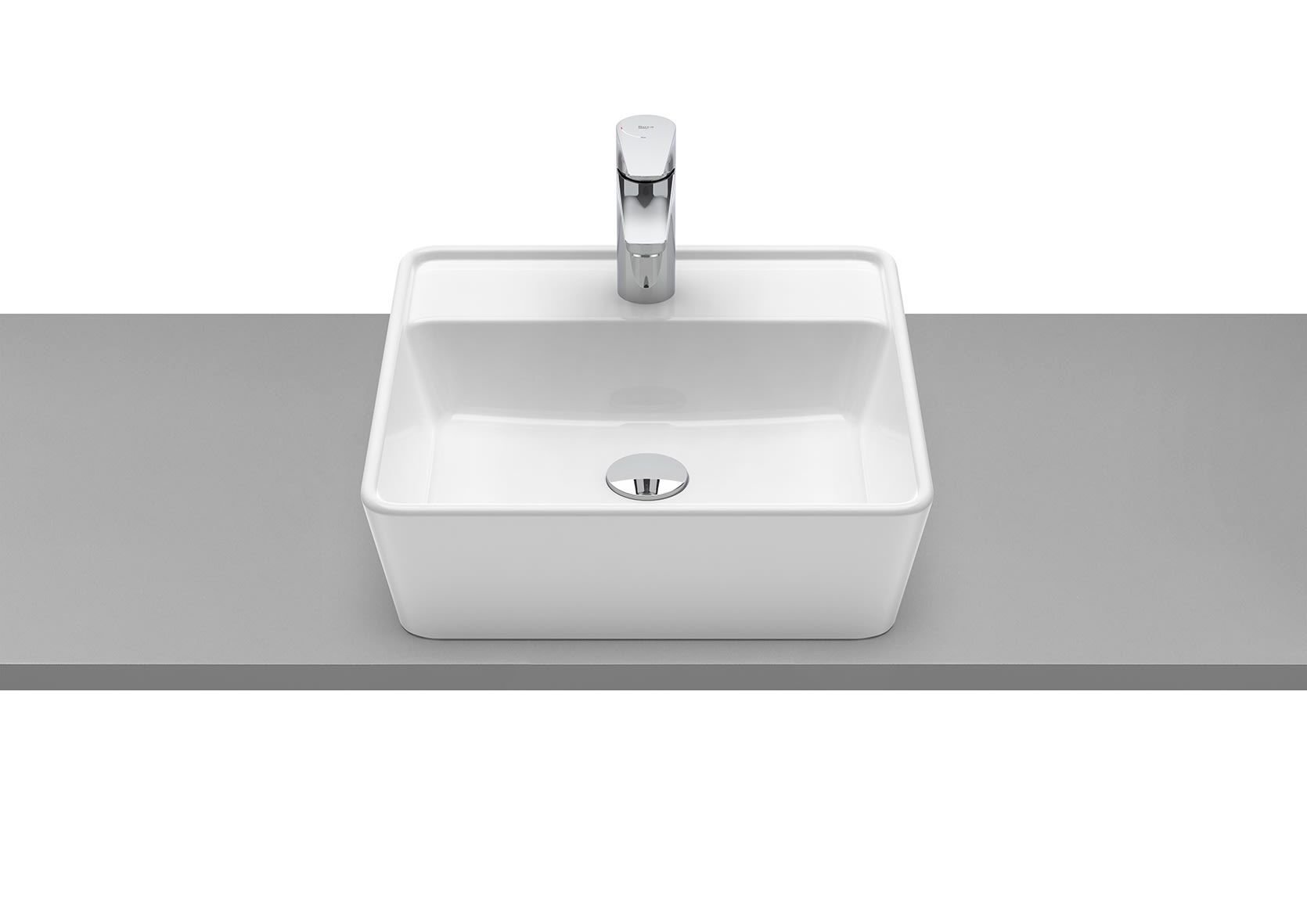 Cuba Apoio 42x42cm com Mesa Optica Cq42 Branco Roca