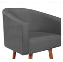 Ver imagem 2 de Poltrona Decorativa Recepção Luiza Jj Pés Palito Linho:cinza-escuro