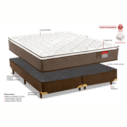 Conjunto Box King Molas Ensacadas Evolution Pillow Top 192x203x70 Reconflex - 2