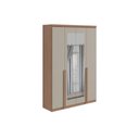 Ver mais imagens de Guarda Roupa Solteiro 4 Portas e 2 Gavetas C- Espelho Alonzo New Rovere-amêndoa - Lopas