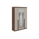 Ver imagem 6 de Guarda Roupa Solteiro 4 Portas e 2 Gavetas C- Espelho Alonzo New Rovere-amêndoa - Lopas