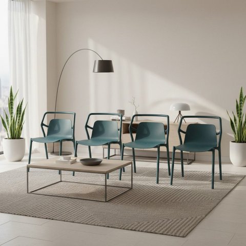 Conjunto 4 Poltronas Cadeira Jardim Litorânea Enjoy Rivatti