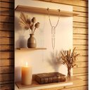 Ver imagem 4 de Oratório de Parede 3 Nichos Cantinho da Oração Decoração Religiosa 90x60 - Br/Am
