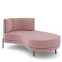 Ver imagem 1 de Sofá Chaise Longue Living Lucca Direito D02 Veludo Rosê C-305