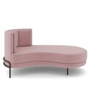 Ver imagem 5 de Sofá Chaise Longue Living Lucca Direito D02 Veludo Rosê C-305