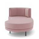 Ver imagem 2 de Sofá Chaise Longue Living Lucca Direito D02 Veludo Rosê C-305