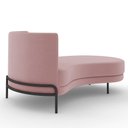 Ver imagem 4 de Sofá Chaise Longue Living Lucca Direito D02 Veludo Rosê C-305