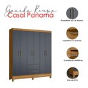 Ver imagem 4 de Guarda Roupa Casal Panamá 6 Portas Freijó Cinza - Moval