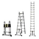 Ver imagem 1 de Escada Telescópica Aluminio Fortt 5m 8+8 Degraus - Eta01-5m