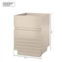 Ver imagem 3 de Gaveteiro Ripado com 2 Gavetas Samambaia CabeCasa MadeiraOriginals Bege/Off White