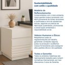 Ver mais imagens de Gaveteiro Ripado com 2 Gavetas Samambaia CabeCasa MadeiraOriginals Bege/Off White