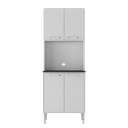 Ver imagem 5 de Paneleiro 63cm 4 Portas para Micro-ondas Siena Multimóveis Mp2182 Branco