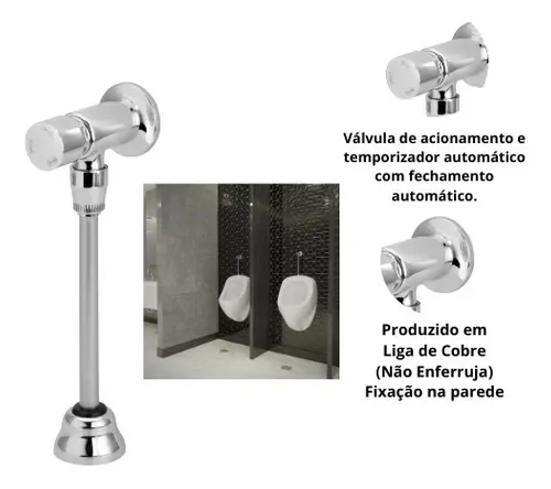 Válvula Descarga Mictório Automática C/fechamento Automático - 2