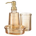 Ver imagem 1 de Kit Lavabo Vidro Banheiro Dispenser Líquido Saboneteira 041