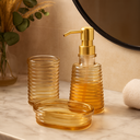 Ver imagem 3 de Kit Lavabo Vidro Banheiro Dispenser Líquido Saboneteira 041