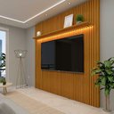 Ver imagem 1 de Painel Ripado Com LED 184x250 Para TV 75 Polegadas Nobre Gelius Naturale