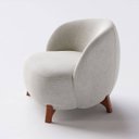 Ver imagem 3 de Poltrona Beirute em Linho Safira Off White - Home Mobily