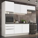 Ver imagem 1 de Armário de Cozinha Completa 260cm Branco Branco Veludo Lux Madesa 03
