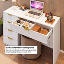Ver imagem 3 de Escrivaninha com 5 Gavetas 136cm Multimóveis Crrui-ESC010 Branco