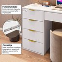 Ver imagem 5 de Escrivaninha com 5 Gavetas 136cm Multimóveis Crrui-ESC010 Branco