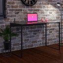Ver imagem 2 de Escrivaninha De Aço Slim Estudos Vintage Industrial Preto ClickForte Mesa Para Escritório Estilo Ind