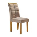 Ver imagem 3 de Conjunto Mesa Genova Tampo Slim Vidro Plus 6 Cadeiras Napoles Cel Moveis Ype/suede Pena