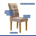 Ver imagem 6 de Conjunto Mesa Genova Tampo Slim Vidro Plus 6 Cadeiras Napoles Cel Moveis Ype/suede Pena