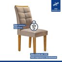 Ver imagem 7 de Conjunto Mesa Genova Tampo Slim Vidro Plus 6 Cadeiras Napoles Cel Moveis Ype/suede Pena