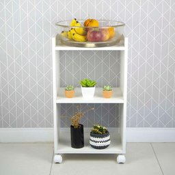 Estante Multiuso Nicho Organizador Móvel com Rodízio 40cm - 5