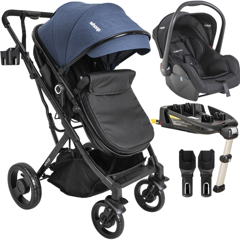 Carrinho de Bebe Bebe Conforto Base Isofix Kiddo Vox Ii Marinho
