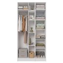 Ver imagem 5 de Guarda-Roupa Modulado 2 Portas com Espelhos 5 Nichos Branco Neo Madesa 02