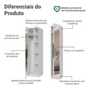 Ver imagem 4 de Guarda-Roupa Modulado 2 Portas com Espelhos 5 Nichos Branco Neo Madesa 02